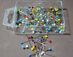 Glassheaded pins 30mm x 0,6mm (200 pcs)